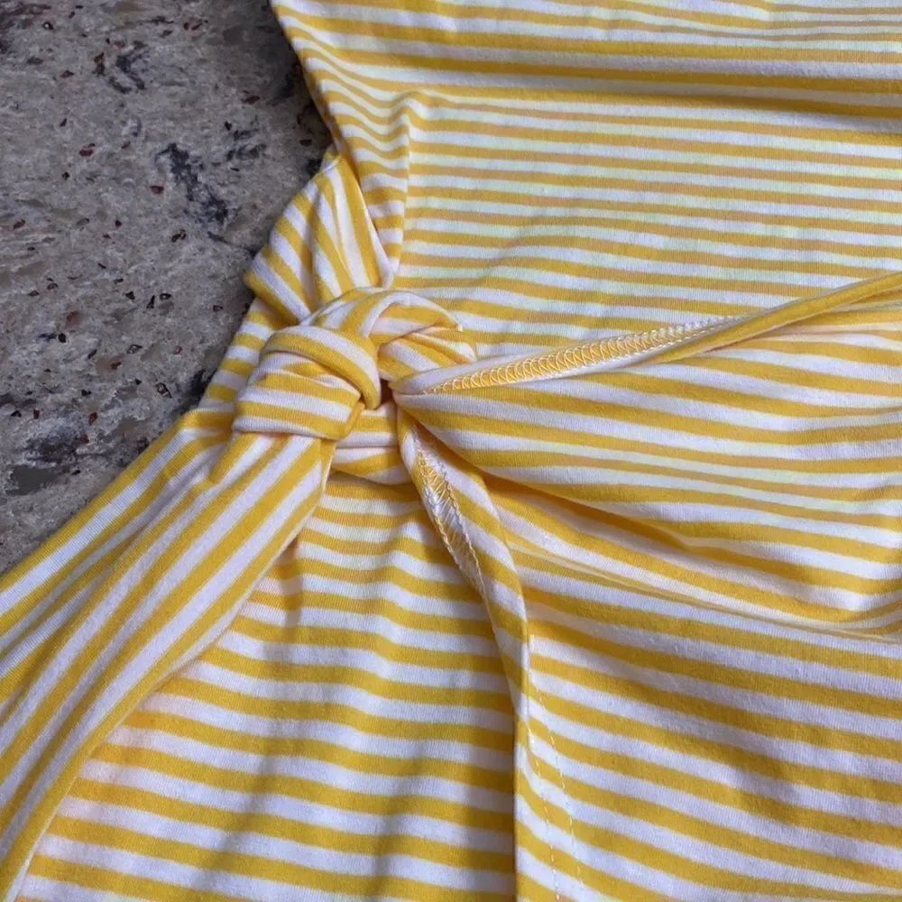 Striped Wrapped Dress - Picture 3 of 5